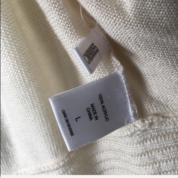 New York & Company Cream Open Cardigan Size L - Picture 3 of 6